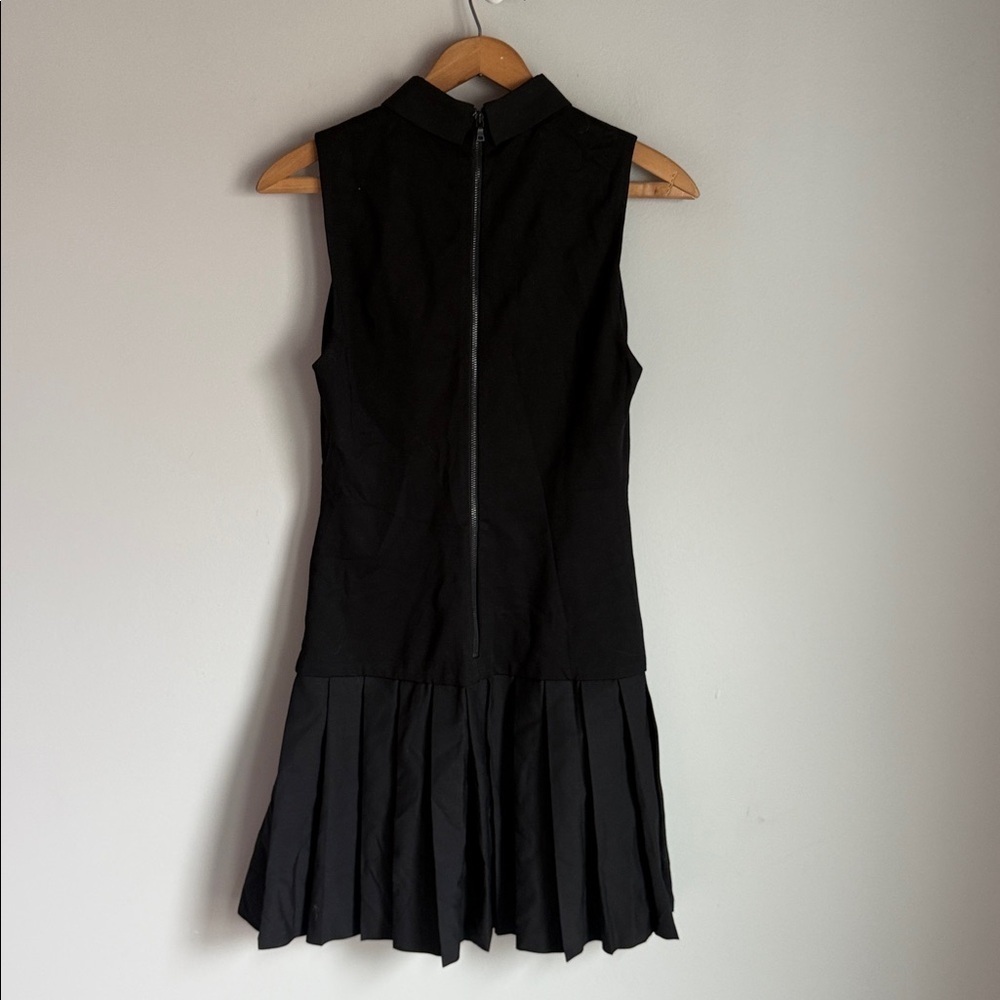 NEW Alice and Olivia Collared Pleated Drop Waist Dress 4 - Picture 5 of 14